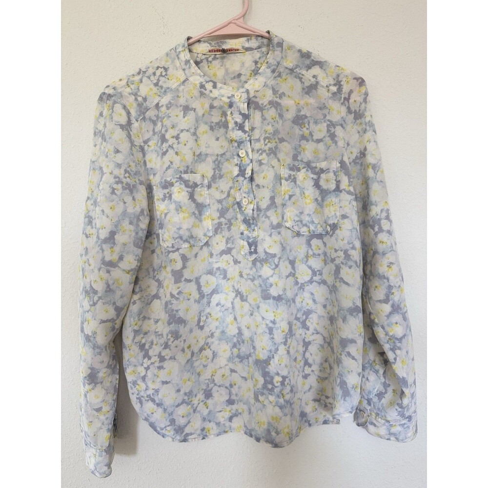 Rebecca Taylor Silk Floral Blouse Size 8 Romantic Boho Chic Feminine Top